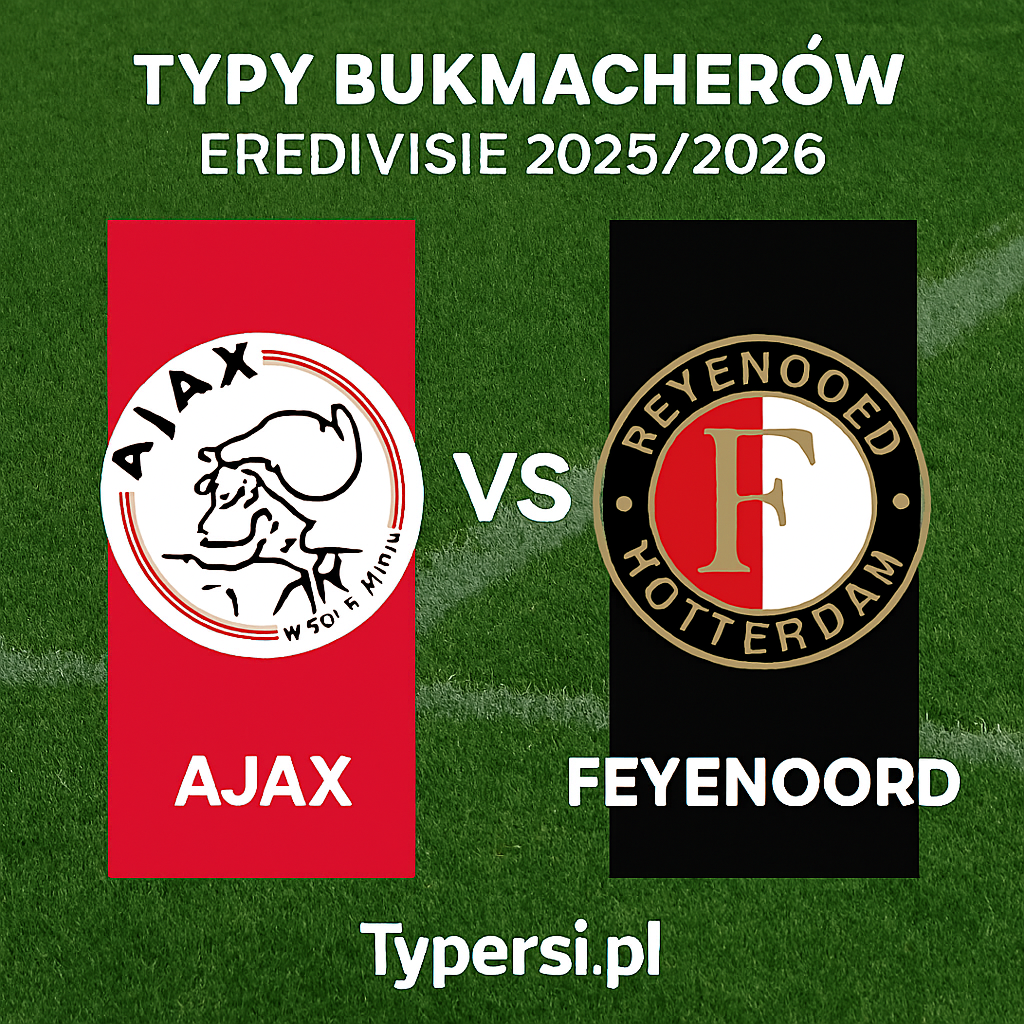 Typy bukmacherów Eredivisie 2025/2026: Ajax vs Feyenoord - 16 kolejka