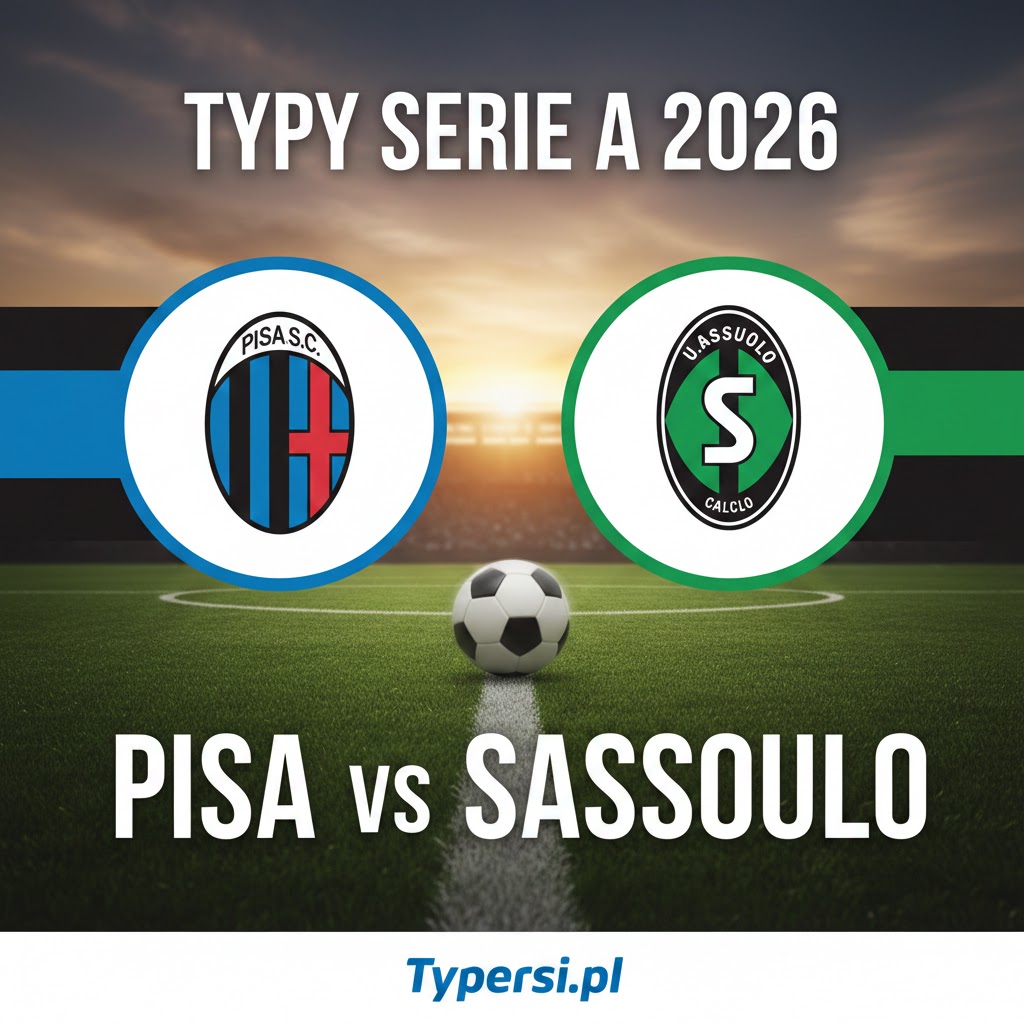 Typy Bukmacherskie Serie A 2026 : Pisa vs Sassuolo - 23 kolejka
